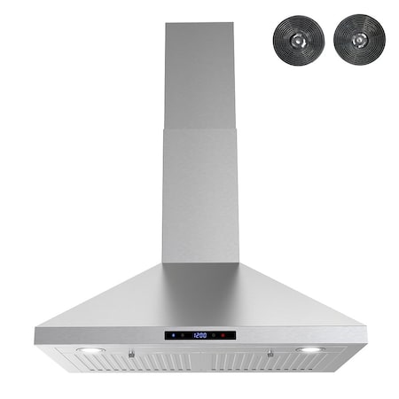 Streamline 30 in. Giotto Ductless Wall Mount 350 CFM Range Hood in Brushed Stainless Steel T-451-1-DL